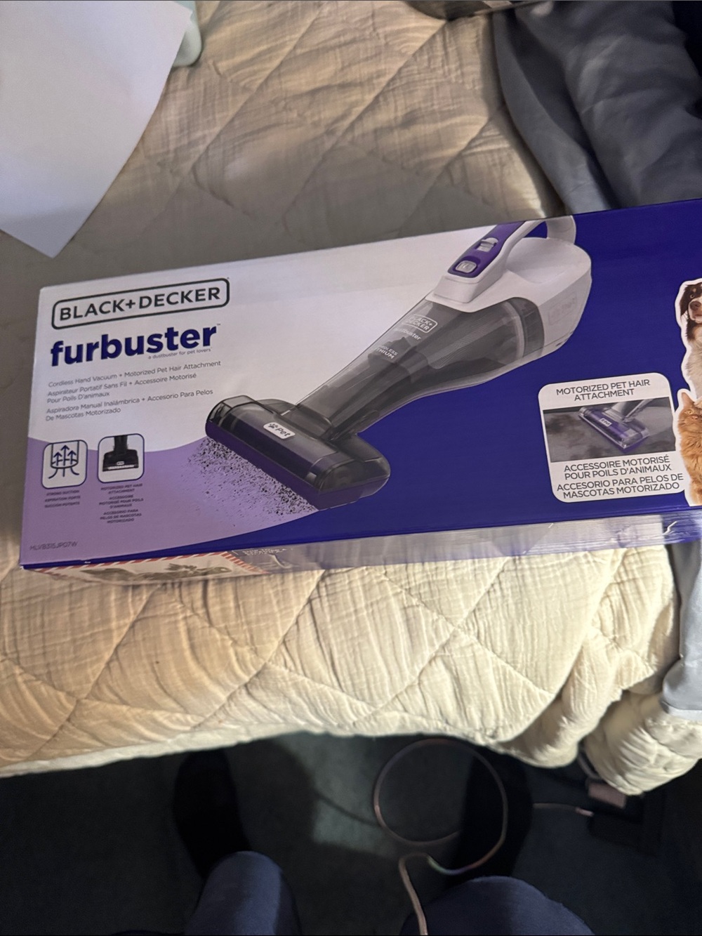 Black & Decker White and Purple Handheld Pet Vacuum